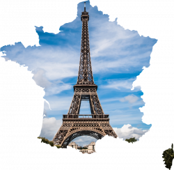 Eiffel tower in the Shape of France Vector Clipart image - Free ...
