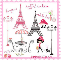 I love Paris Clip Art Set | Products | Clip art, I love ...