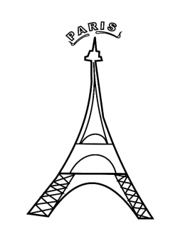 Paris France Eiffel Tower Coloring Page - Download Print ...