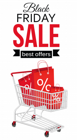 Black Friday Sale with Shopping Cart Clipart PNG Picture | Gallery ...