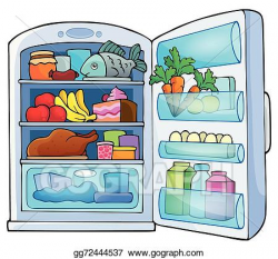 Vector Illustration - Image with fridge theme 1. EPS Clipart ...