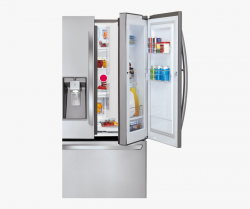 Lg Refrigerator Png Clipart - Fridge With Drink Door ...