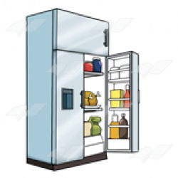Open Refrigerator, with food