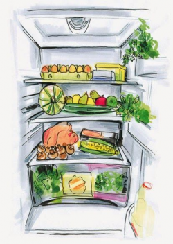 Fridge | Art -- Journal / Sketch / Watercolor in 2019 | Food ...