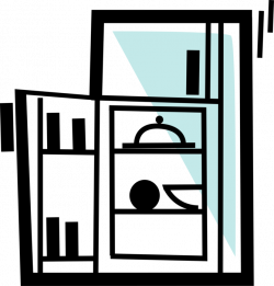Refrigerator Icebox Fridge - Vector Image