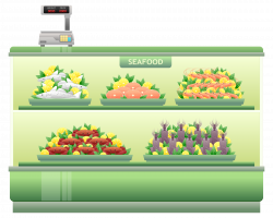 Clipart - Supermarket Seafood Counter
