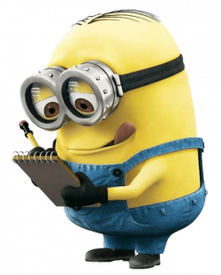 Minion Writing Notes transparent PNG - StickPNG