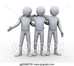 Stock Illustration - 3d friendly group of person. Clipart ...