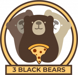Playful, Personable, Pizza Delivery Logo Design for 3 Black Bears by ...