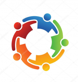 Vector Logo Teamwork Embrace 5 #people #social #internet ...