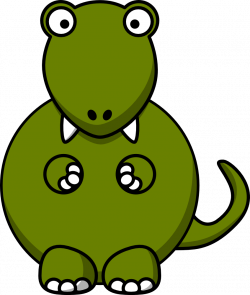 OnlineLabels Clip Art - Cartoon Tyrannosaurus Rex