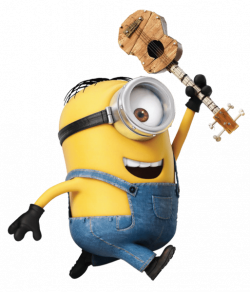 Minion With Ukulele, Running transparent PNG - StickPNG