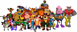 Crash Bandicoot with friends and enemies by Bandidude on DeviantArt