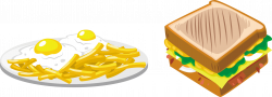 Fast food Hamburger French fries - Breakfast decoration design ...