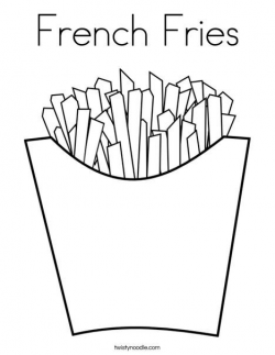 French Fries Coloring Page - Twisty Noodle | Food play ...