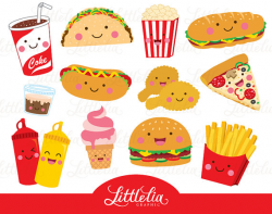 Fast food clipart - food clipart - cute food - 15096 ...
