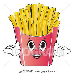 Clipart - Happy french fries with hands. Stock Illustration ...