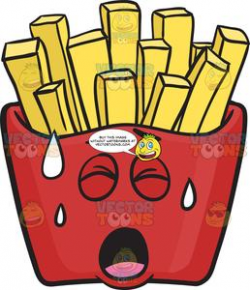 Pained Red Pack Of French Fries Emoji