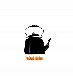 Boiling Kettle Fire Illustration - Cartoon heating kettle 1500*1553 ...
