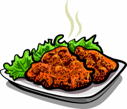 Wiener schnitzel French fries Cutlet Clip art - Lettuce and barbecue ...