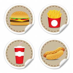 Fesat Food Icons Set, Isolated Vector Illustration., American, Beef ...