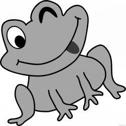 Grayscale Frog Clipart - Page 2 of 4 - ClipartBlack.com
