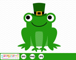 St patricks frog clip art, Irish spring graphic clipart