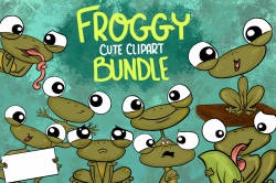 Frog Clipart| Cute Toad Clipart | Seasonal Frog Illustration