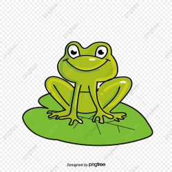 The Frog On The Leaf, Frog Clipart, Green, Frog PNG and ...
