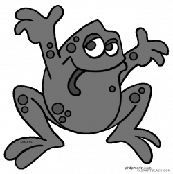 Grayscale Frog Animal free black white clipart images clipartblack ...