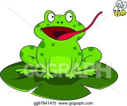 Vector Art - Frog with fly. EPS clipart gg67841475 - GoGraph