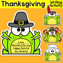 Thanksgiving Writing - Frogs Writing Activity and Bulletin Board Decor