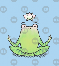 Zen Yoga Frog | Art Print