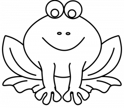 Clipart - Frog Line Art