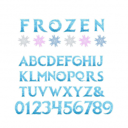 5'' Frozen Alphabet Clipart Printable Frozen Letters & Numbers Frozen Party  Invitations Scrapbooking Invitations Graphic INSTANT DOWNLOAD