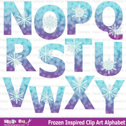 Snowflake Alphabet, Winter Clip art Snowflake clip art ...