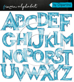 Christmas Alphabet Clipart #3 Frozen