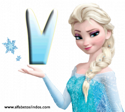 Alfabeto de Frozen con Letras y Copos de Nieve. | Frozen 