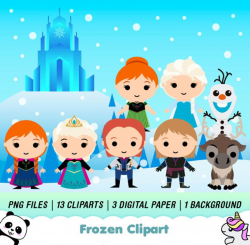 Frozen Clipart, Frozen PNG, Disney Frozen, Princess Clipart, Frozen Images,  Instant Download, PC07
