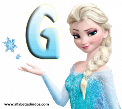 Alfabeto Frozen da Disney em gif letras frozen Elsa gelo