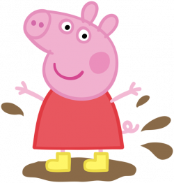Peppa Pig in Muddy Puddle Transparent PNG Image | Cartoons ...