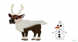 Frozen Cheebs - Sven and Olaf by SilkenGalaxy on DeviantArt
