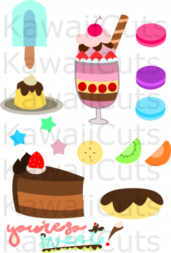 Cute Sweets SVG Cut File for Cricut, cl | Design Bundles
