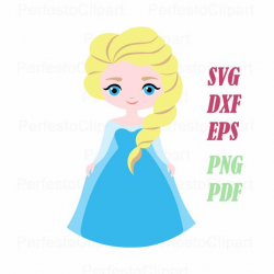 Frozen Elsa vector clipart / Frozen Elsa Svg / Frozen Svg / Frozen Elsa Dxf  / Frozen Cricut / Frozen silhouette / Eps, Png / Pdf