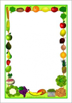 Vegetable Page Border | cuties | Page borders, Borders for ...