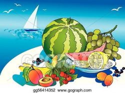 Vector Clipart - Fruits. Vector Illustration gg56414352 ...