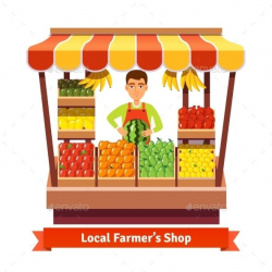 Local farmer produce shop keeper. Fruit and vegetables ...
