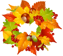 Fall leaves wreath | Clip Art Everyday for Cards, Scrapbooking ...