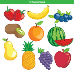 10 Fruits Clipart by Mr Guera's Art Studio | Teachers Pay Teachers
