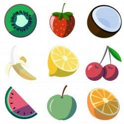 flat designed fruits | OpenGameArt.org